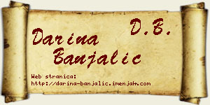 Darina Banjalić vizit kartica